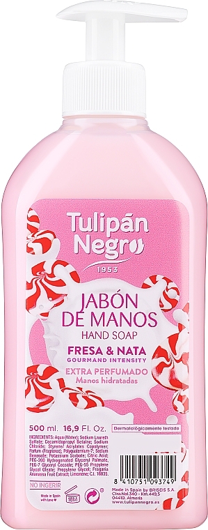 Handseife-Creme mit Erdbeere - Tulipan Negro Strawberry Cream Hand Soap  — Bild N2