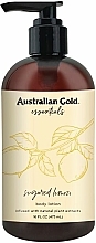 Düfte, Parfümerie und Kosmetik Pflegende Körperlotion mit natürlichen Pflanzenextrakten und Zitronenduft - Australian Gold Essentials Sugared Lemon Body Lotion