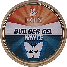 Aufbau-Nagelgel weiß - F.O.X Builder White Gel — Bild N2