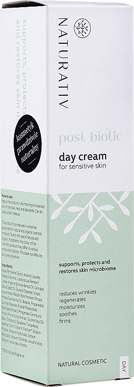 Postbiotische Tagescreme für empfindliche Gesichtshaut - Naturativ Post Biotic Day Cream — Bild N2