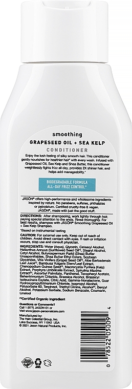 Haarspülung mit Seetang - Jason Natural Cosmetics Grapeseed Oil + Sea Kelp Hair Moisturizing Conditioner — Bild N2