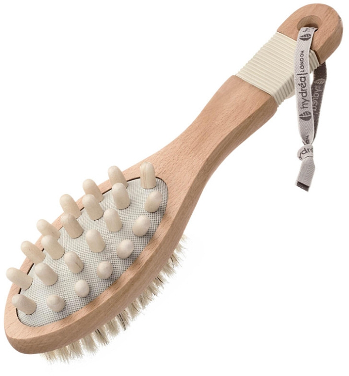 Bürste mit Naturborsten - Hydrea London Combination Detox Massage Brush  — Bild N2