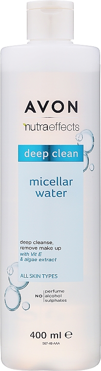 Tiefenreinigendes Mizellenwasser mit Vitamin E und Algenextrakt - Avon Nutra Effects Deep Clean Micellar Water — Bild N1