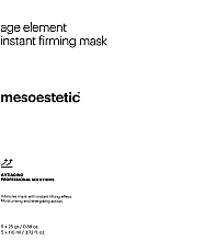 Düfte, Parfümerie und Kosmetik Gesichtspflegeset - Mesoestetic Age Element Firming (Maske-Gel 5x25g + Maske-Puder 5x110ml) 