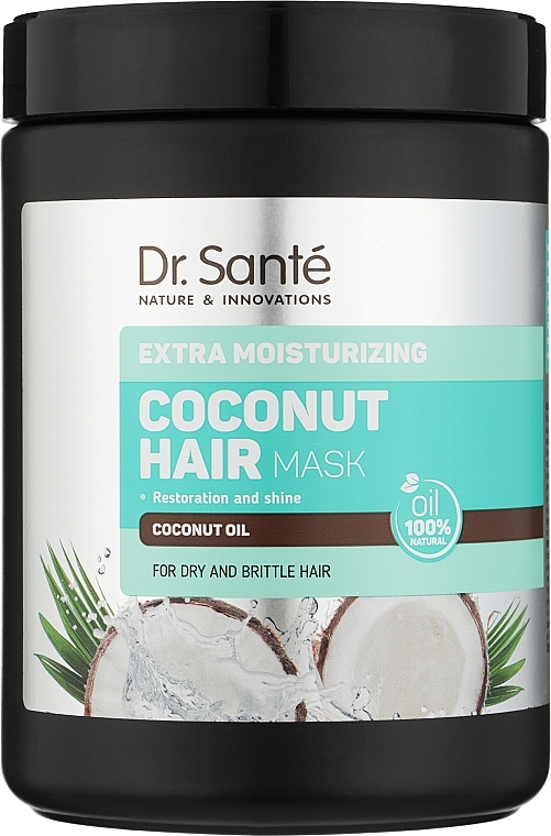 Regenerierende Haarmaske für mehr Glanz mit Kokosnuss - Dr. Sante Coconut Hair — Bild N3