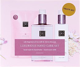 Handpflegeset - Rituals The Ritual Of Sakura Luxurious Hand Care Set (Flüssige Handseife 300ml + Flüssige Handseife Refill 300ml + Handbalsam 175ml) — Bild N2