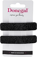 Haarspangen schwarz mit schwarzen Steinen - Donegal — Bild N1
