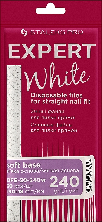 Ersatzfeilenblätter weiß 240 Körnung 30 St. - Staleks Pro Expert White 20 — Bild N1
