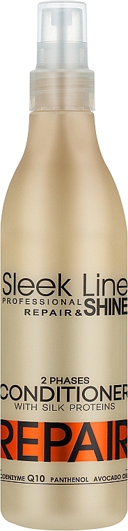 Zweiphasige reparierende Haarspülung ohne Ausspülen - Stapiz Sleek Line Repair Two-Phases Conditioner — Bild N1