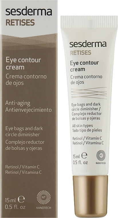 Anti-Falten Augencreme gegen Tränensäcke und Augenringe mit Retinol und Vitamin C - SesDerma Laboratories Retises Eye Contour — Foto N3