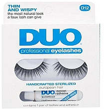 Düfte, Parfümerie und Kosmetik Künstliche Wimpern mit Klebstoff - Ardell Duo Lash Kit Professional Eyelashes Style D12