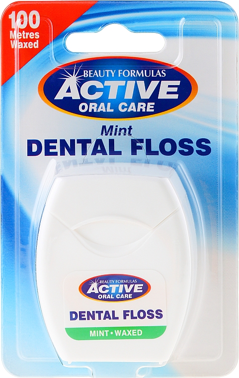 Gewachste Zahnseide mit Minzgeschmack 100 m - Beauty Formulas Active Oral Care Dental Floss Mint Waxed 100m — Foto N1