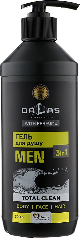 3in1 Shampoo-Duschgel für Männer - Dalas Cosmetics Total Clean — Bild N1