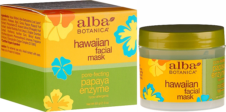 Peelingmaske für das Gesicht mit Ananas-Enzym - Alba Botanica Natural Hawaiian Facial Scrub Pore Purifying Pineapple Enzyme