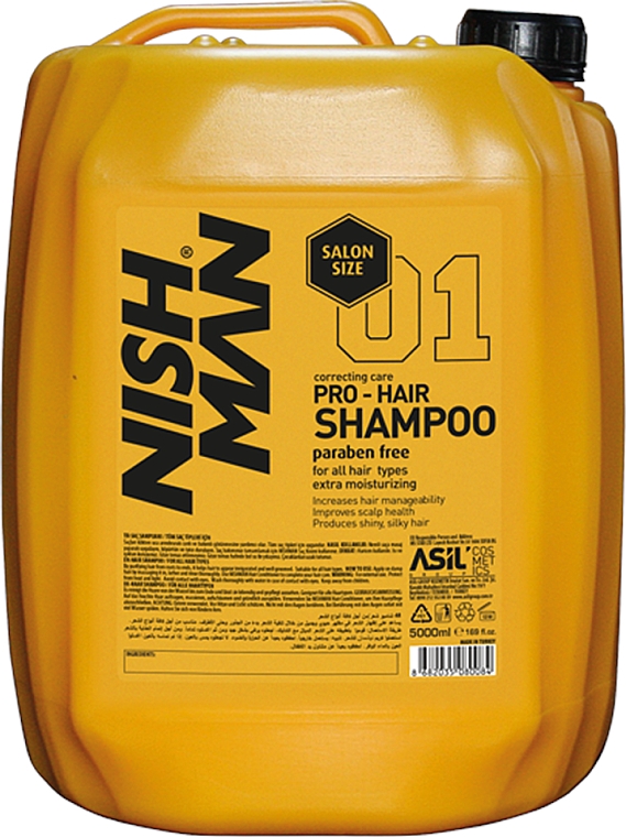 Sanftes feuchtigkeitsspendendes Shampoo für alle Haartypen mit Keratinkomplex - Nishman Pro-Hair Shampoo — Bild N2