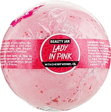 Düfte, Parfümerie und Kosmetik Badebombe mit Kirschsamenöl - Beauty Jar Lady In Pink Natural Bath Bomb