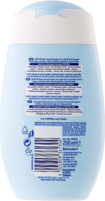 2in1 Mildes Shampoo und Schaumbad für Kinder und Babys - NIVEA Baby Soft Shampoo & Bath — Bild N6