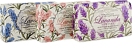 Naturseifen-Geschenkset Lavanda - Nesti Dante Gift Set Vegetable Soap Lavanda Collection (3x150g)  — Bild N1