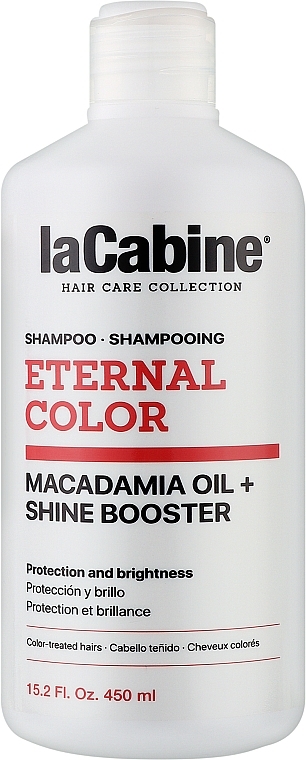 Shampoo zur Fixierung der Haarfarbe - La Cabine Eternal Color Shampoo Macadamia Oil + Shine Booster — Bild N1