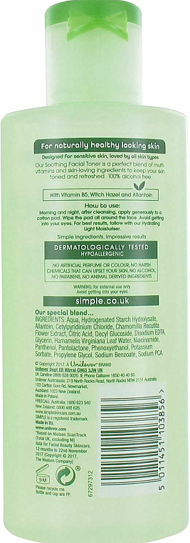 Beruhigendes Gesichtstonikum - Simple Kind To Skin Soothing Facial Toner — Bild N2