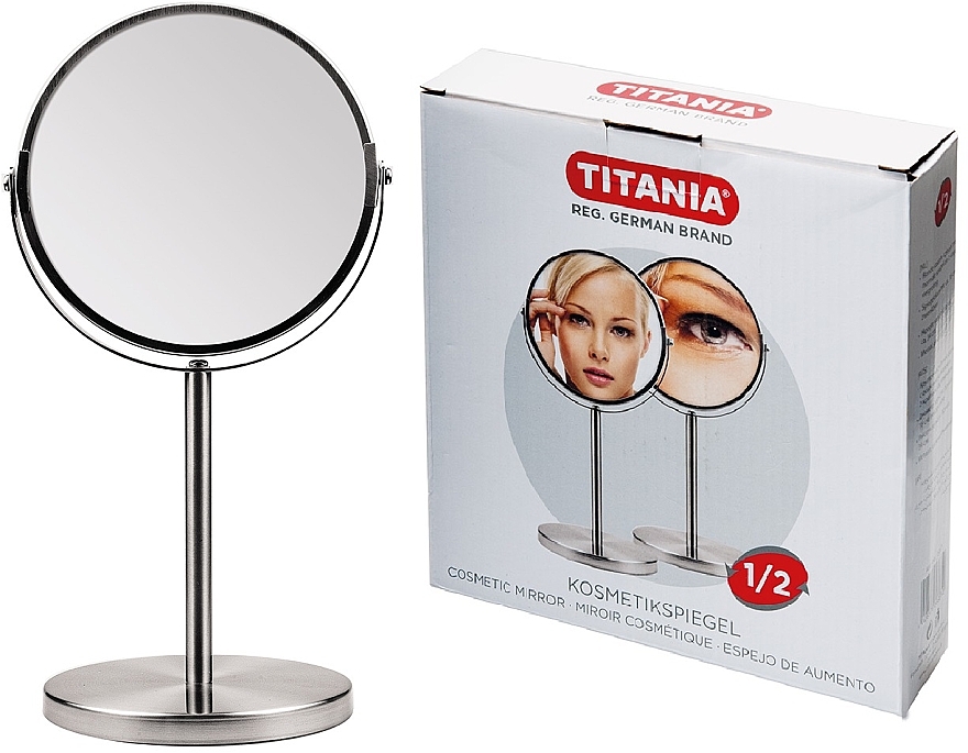 Doppelseitiger Kosmetikspiegel 16 cm - Titania — Bild N3