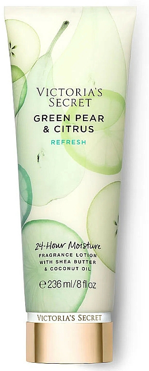 Parfümierte erfrischende und feuchtigkeitsspendende Körperlotion mit Sheabutter und Kokosnussöl - Victoria's Secret Green Pear & Citrus Refresh Fragrance Lotion — Bild N1