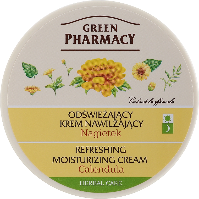 Erfrischende und feuchtigkeitsspendende Gesichtscreme mit Ringelblume - Green Pharmacy Refreshing And Moisturizing Cream