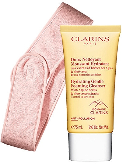 Set - Clarins Cleansing Essentials Set (f/cl/75ml + head/band/1pcs) — Bild N1