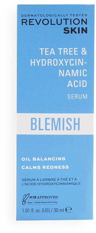 Beruhigendes Gesichtsserum - Revolution Skin Blemish Tea Tree & Hydroxycinnamic Acid Serum — Bild N4