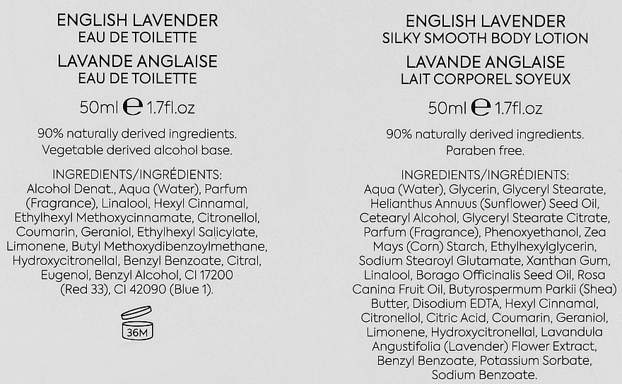 Yardley English Lavender - Duftset (Eau de Toilette 50ml + Körperlotion 50ml) — Bild N3