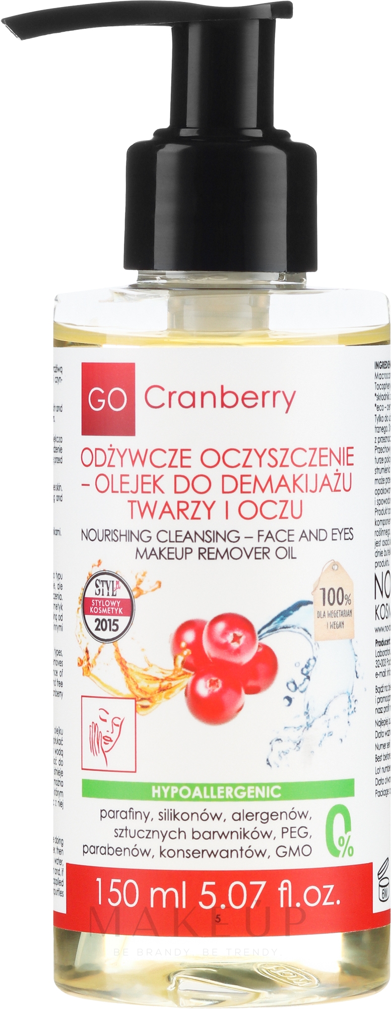 Gesichtsreinigungsöl - GoCranberry — Bild 150 ml