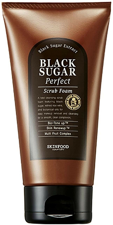 Peelingschaum mit schwarzem Zucker und Multi-Fruchtkomplex - SkinFood Black Sugar Perfect Scrub Foam — Bild N1