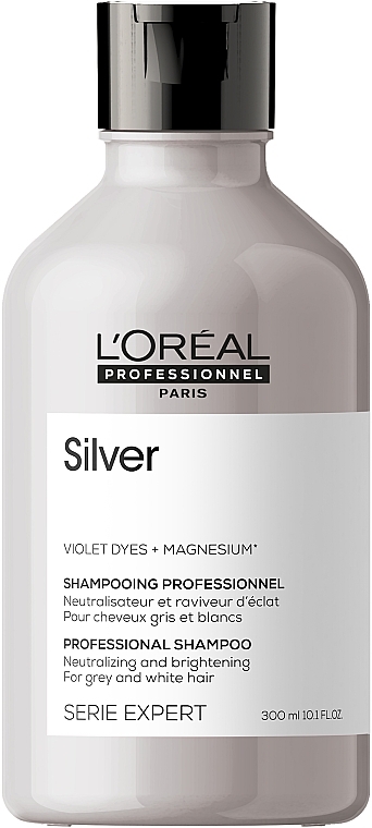 Farbauffrischendes Shampoo für blondes und graues Haar - L'Oreal Professionnel Serie Expert Magnesium Silver Shampoo