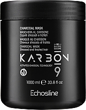 Maske mit Aktivkohle für strapaziertes und behandeltes Haar - Echosline 9 Charcoal Mask — Bild N1