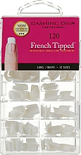 French Nagel-Tips - Dashing Diva French Tipped Long White 120 Tips — Bild N1