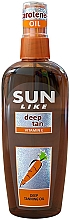 Düfte, Parfümerie und Kosmetik Bräunungsbeschleunigungsöl-Spray mit Vitamin E - Sun Like Deep Tanning Oil SPF 0