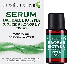Haarserum Baobab, Biotin und Hanföl - Bioelixire Hair Oil Serum — Bild N2