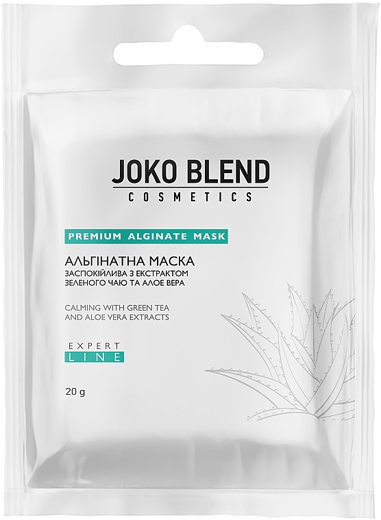 Beruhigende Alginatmaske für das Gesicht mit Grüntee-Extrakt und Aloe Vera - Joko Blend Premium Alginate Mask — Bild N1