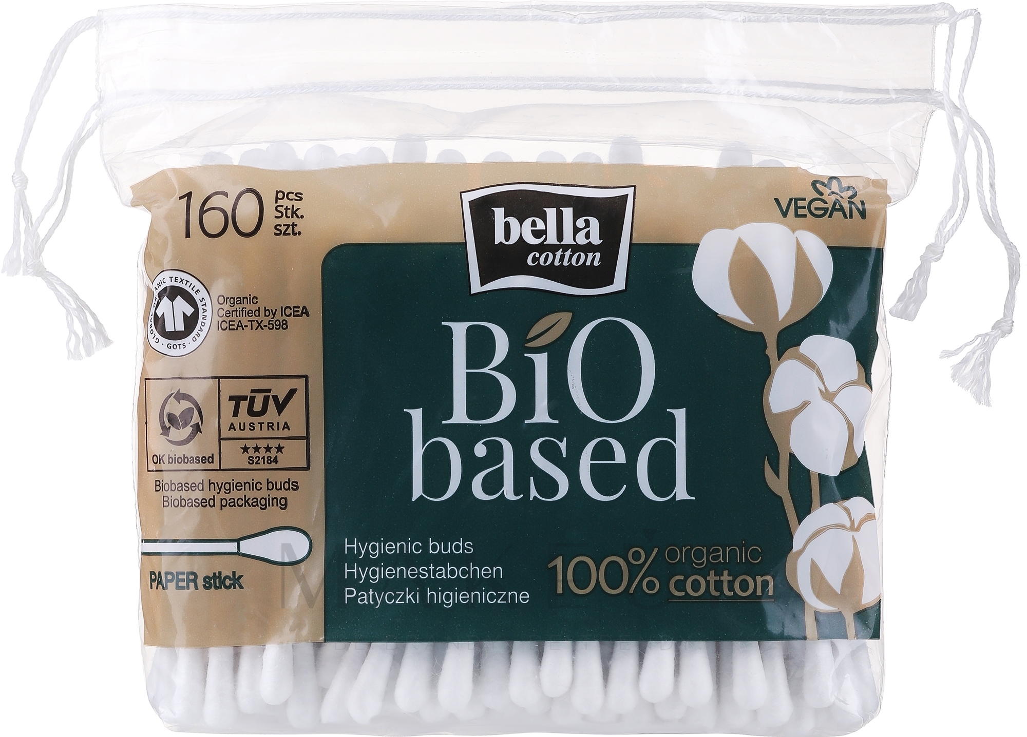 Wattestäbchen Cotton Öko - Bella Cotton Bio — Bild 160 St.