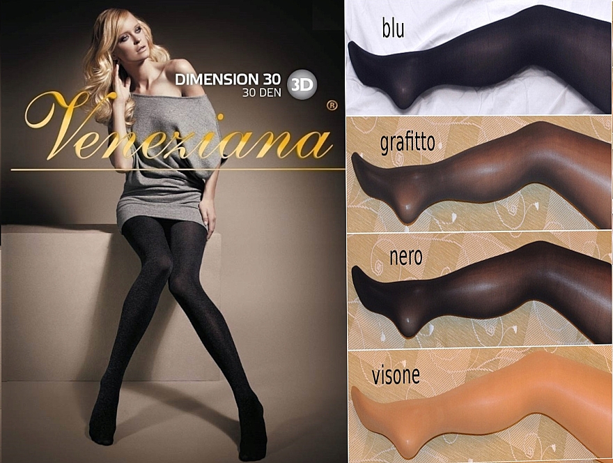 Strumpfhose für Damen Dimension 3D 30 Den marrone - Veneziana — Bild N2