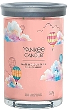 Duftkerze im Glas Aquarell Himmel 2 Dochte - Yankee Candle Watercolour Skies Singnature — Bild N1