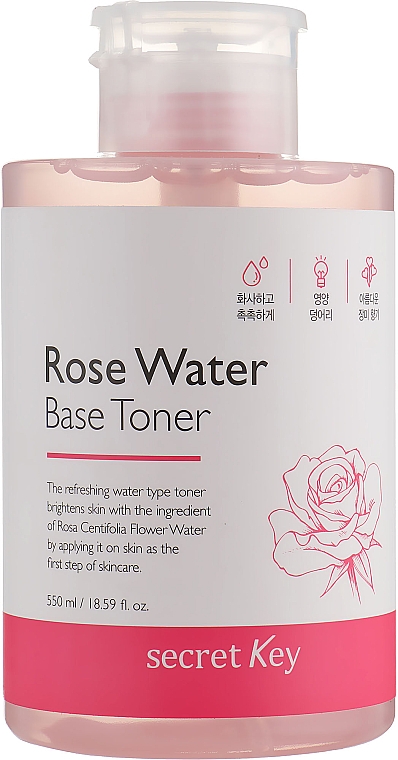 Aufhellendes Gesichtstonikum auf Rosenwasser-Basis - Secret Key Rose Water Base Toner