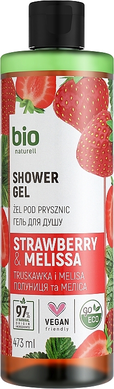 Duschgel Erdbeere und Melisse  - Bio Naturell Shower Gel — Bild N1