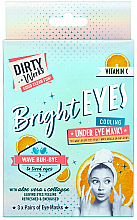 Düfte, Parfümerie und Kosmetik Aufhellende und tonisierende Augenmaske mit Vitamin C, Aloe Vera und Kollagen - Dirty Works Bright Eyes Eye Mask (3x4ml)