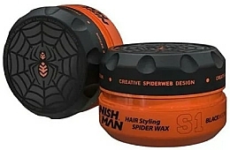 Düfte, Parfümerie und Kosmetik Faserwachs zum Haarstyling mit fruchtigem und frischem Duft - Nishman Hair Styling Spider Wax S1 Black Widow