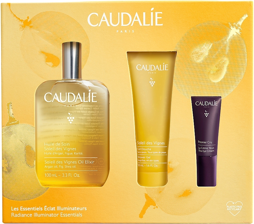 Caudalie Soleil Des Vignes - Körperpflegeset (Körperöl 100ml + Duschgel 50ml + Augencreme 5ml)  — Bild N1