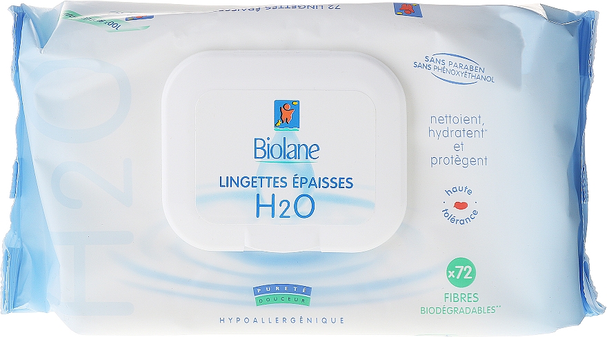 Sanfte und beruhigende Baby Feuchttücher - Biolane Baby H2O Napkins Eco Refill — Bild N1