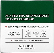 Säurekissen für Problemhaut - Some By Mi AHA BHA PHA 30 Days Miracle Truecica Clear Pad — Foto N2
