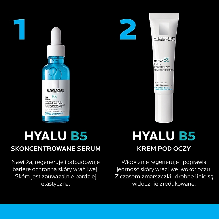 Gesichtspflegeset - La Roche-Posay Hyalu B5 (Serum/30 ml + Augencreme/15 ml) — Bild N4