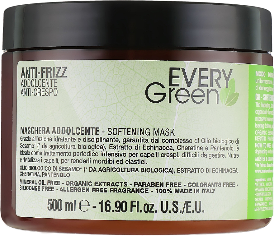 Anti-Frizz Haarmaske mit Echinacea-Extrakt und Keratin - EveryGreen Anti-Frizz Mask — Bild N3